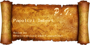 Papolczi Imbert névjegykártya